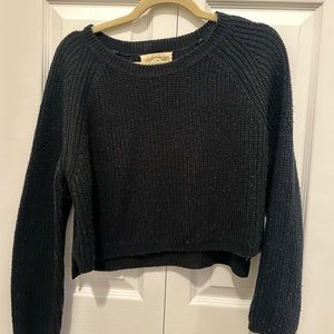 black knitted sweater